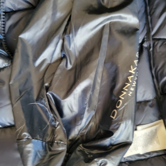 Donna Karen NewYork puffer jacket women's medium navy NWT  zip on off ho… - Picture 9 of 13